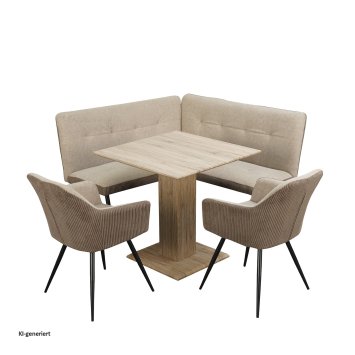 Sitzgruppe Taupe/Cord Joschka