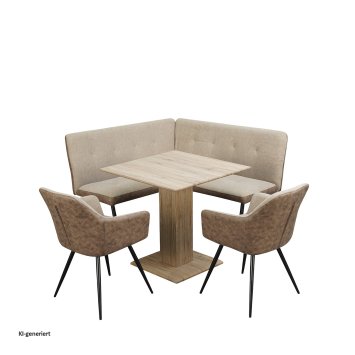 Sitzgruppe Taupe/Antikbraun Joschka