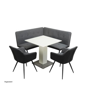 Sitzgruppe Anthrazit/Grau/Weiß Joschka