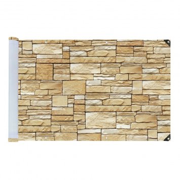 Balkon-Sichtschutz Mod. Mauer, 5 m, UV- und witterungsbeständig