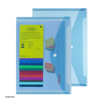 Dokumententaschen A4 Polypropylen 2er Set Blau
