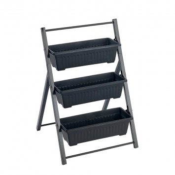 Vertikales Hochbeet, 3 Etagen, wetterbeständiger Kunststoff