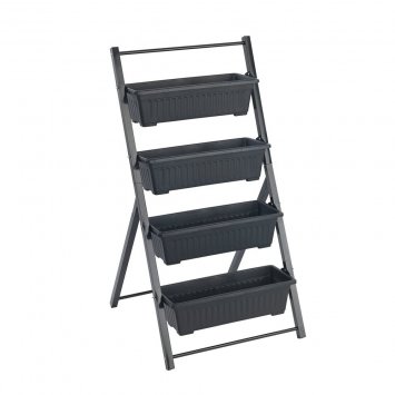 Vertikales Hochbeet, 4 Etagen, wetterbeständiger Kunststoff