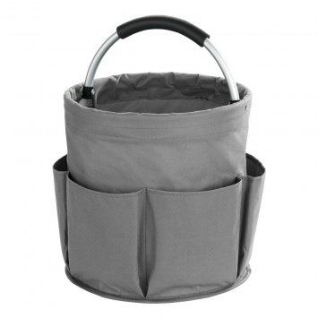 Universal Reinigungs Caddy 16 l, Anthrazit, mit 6 Außentaschen für Schwämme und Tücher