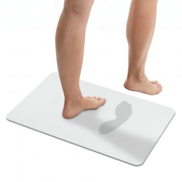 Badematte Mod. Simi Weiß, Badvorleger, Badmatte