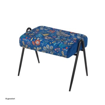 Polsterhocker B/H/T 55 x 42 x 39 cm Olean Blue Fantasy