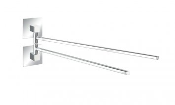 Turbo-Loc® Edelstahl Handtuchhalter 2 Arme Quadro, rostfrei