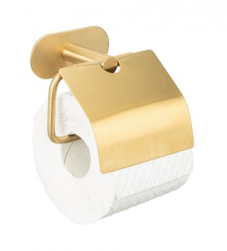 Turbo-Loc® Toilettenpapierhalter mit Deckel Mod. Orea Gold Matt, Befestigen ohne bohren