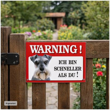 Blechschild Wachhund Schnauzer