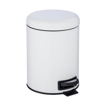 Kosmetik Treteimer Mod. Leman Weiß 5L, mit herausnehmbarem Einsatz