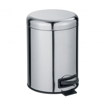 Kosmetik Treteimer Mod. Leman Edelstahl Glänzend 5L, mit herausnehmbarem Einsatz