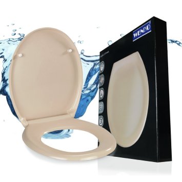 WC Sitz Mod. Ottana Beige, Toilettendeckel mit Absenkautomatik