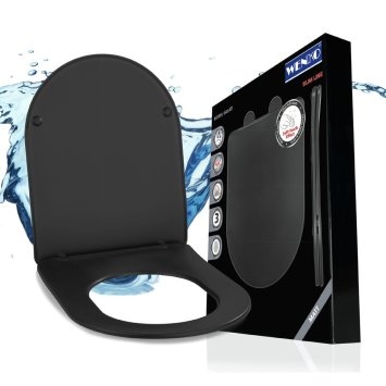 WC Sitz Mod. Galati Anthrazit matt, Toilettendeckel in D-Form mit Absenkautomatik