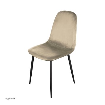 Esszimmerstuhl Samt 1 Stück Savannah Creme