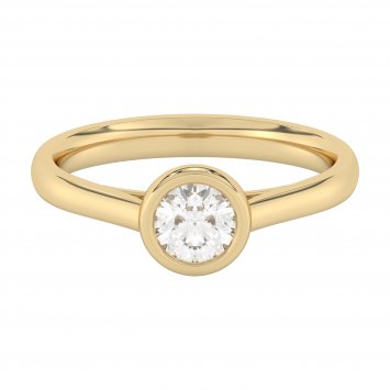 Ring 585 Gelbgold mit im Labor gezüchteten Diamanten