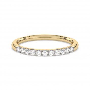 Ring 585 Gelbgold mit im Labor gezüchteten Diamanten