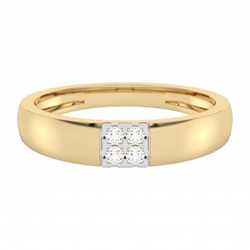 Ring 585 Gelbgold mit  im Labor gezüchteten Diamanten