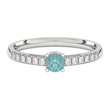 Ring 585 Weißgold mit im Labor gezüchteten Diamanten