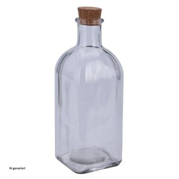 Glasflasche mit Kork-Verschluss