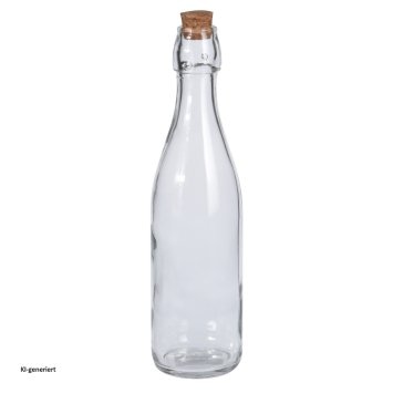 Glasflasche 0,5 Liter mit Korkverschluss