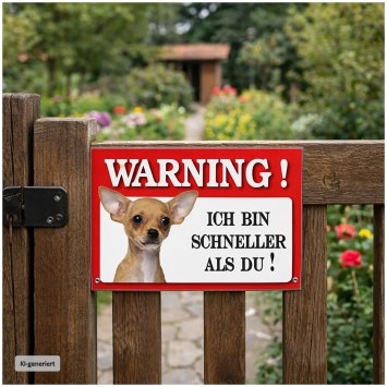 Blechschild Wachhund Chihuahua