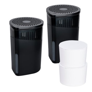 Raumentfeuchter Mod. Drop Schwarz 1000 g, 2er Set, für Räume bis ca. 80 m³