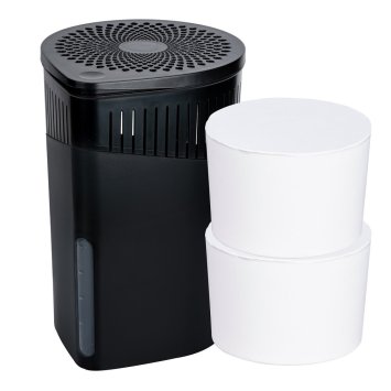 Raumentfeuchter Mod. Drop Schwarz 2 x 1000 g, für Räume bis ca. 80 m³