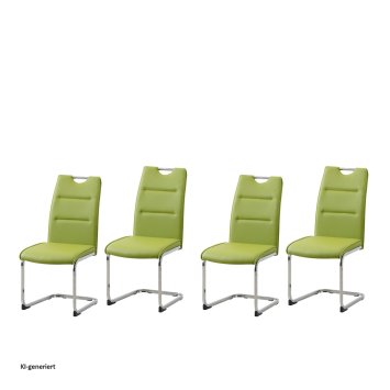 Schwingstuhl 4er Set PU grün DannyC