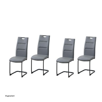 Schwingstuhl 4er Set PU grau DannyP