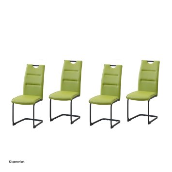 Schwingstuhl 4er Set PU grün DannyP