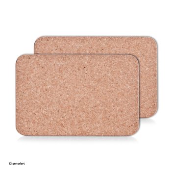 Kork-Untersetzer 2-teilig rechteckig