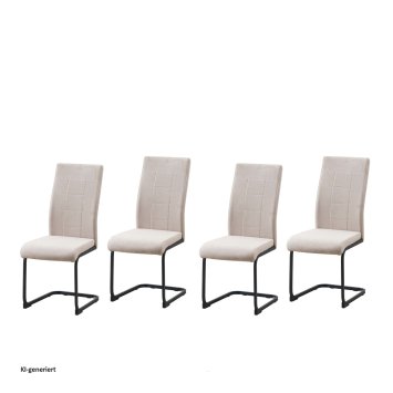 Schwingstuhl 4er-Set Creme LennyP