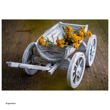 Holzhandwagen Weiß Rustikal Sommerset