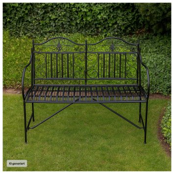 Gartenbank Schwarz Metallbank Celia