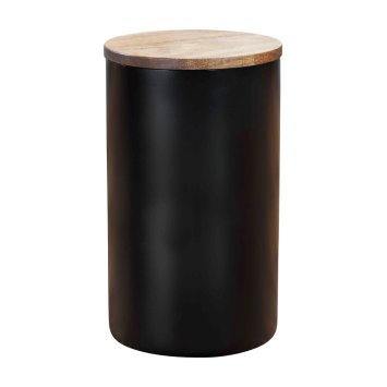 Vorratsdose Mod. Mio Schwarz 1,4 L, Vorratsbehälter aus Borosilikatglas mit Deckel