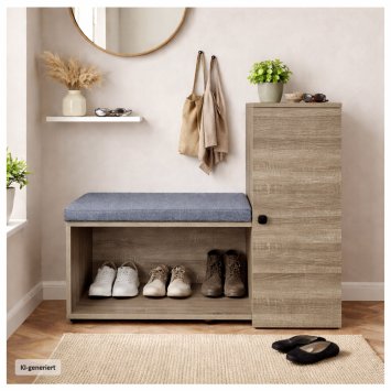 Schuhschrank mit Sitzbank Thekla Sonoma