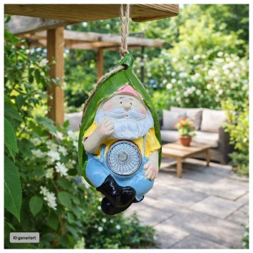 Solar-Gartenfigur zum Hängen Zwerg