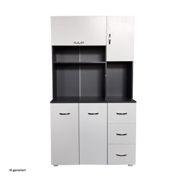 Küchenschrank Grau/Weiß Blanca