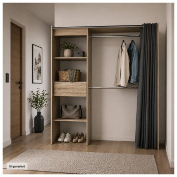 Offene Garderobe mit Vorhang Sonoma