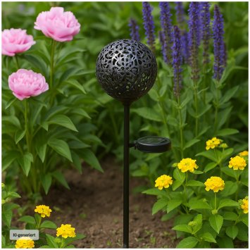 Solarlampe Luna Flower braun