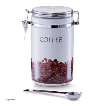 Kaffeedose mit Löffel