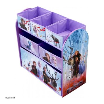 Frozen Aufbewahrungsregal Kinder 3-stöckig mit Boxen