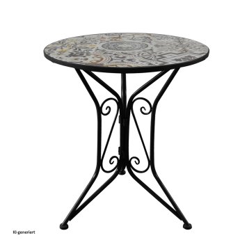 Gartentisch Metall Schwarz Algier