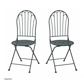 Gartenstuhl 2er-Set Ivo Metall Blau