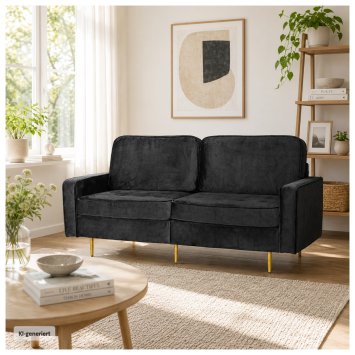 Sofa Sidonie Velvet Schwarz