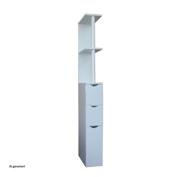Raumteilerregal 136 cm Thekla Weiß