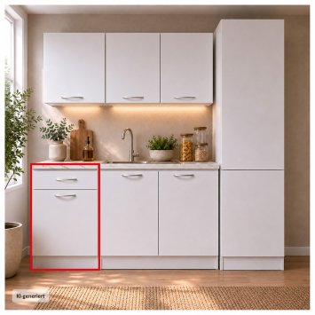 Küchenunterschrank Jenna Weiß 50 cm