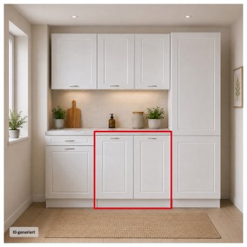 Küchenunterschrank Jenna Country Weiß 80 cm