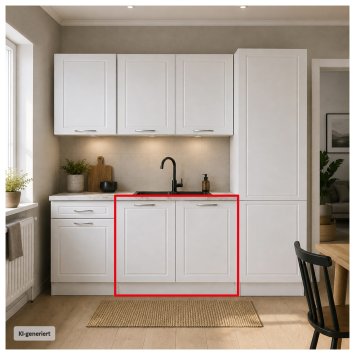 Spülenunterschrank Jenna Country Weiß 80 cm