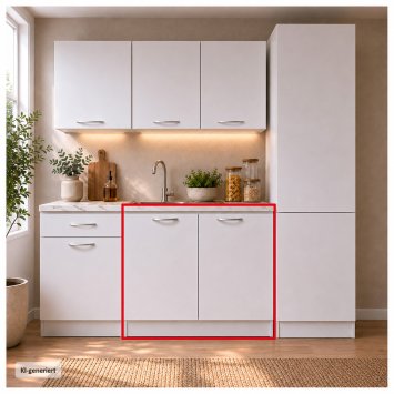 Spülenunterschrank Jenna Weiß 80 cm